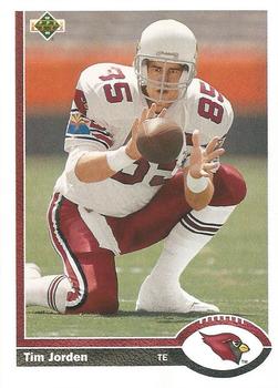 Tim Jorden Phoenix Cardinals 1991 Upper Deck NFL Rookie Card #579